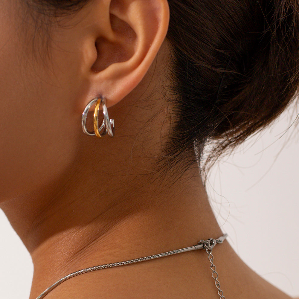 STELLAR THREE TONE STUDS