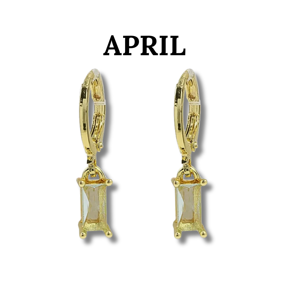 AURORA BIRTHSTONE HOOPS