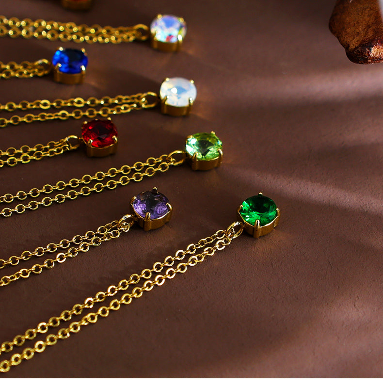 MEMORY BIRTHSTONE NECKLACE