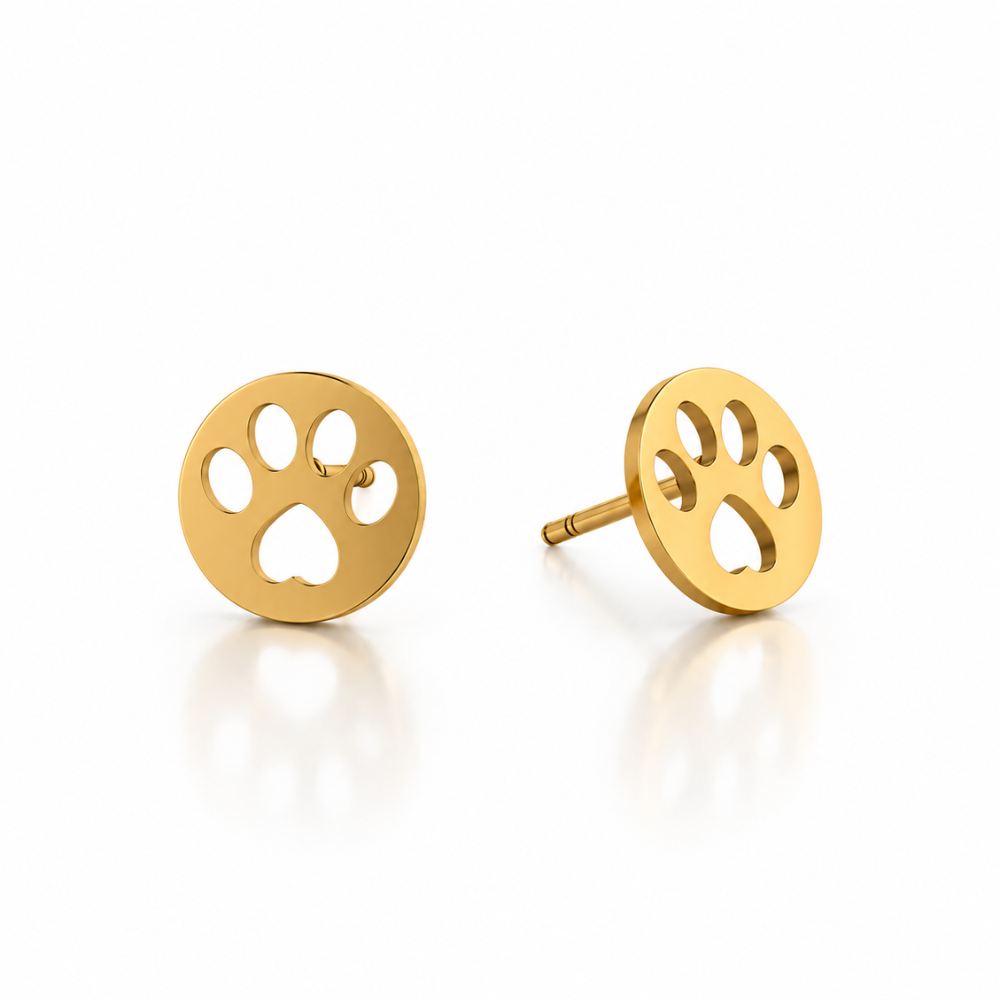 Paw Print Studs