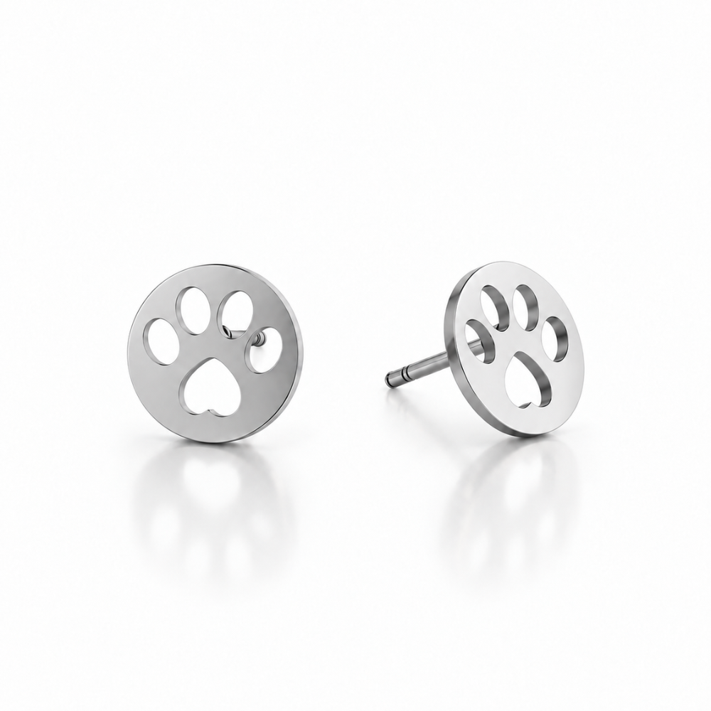 Paw Print Studs