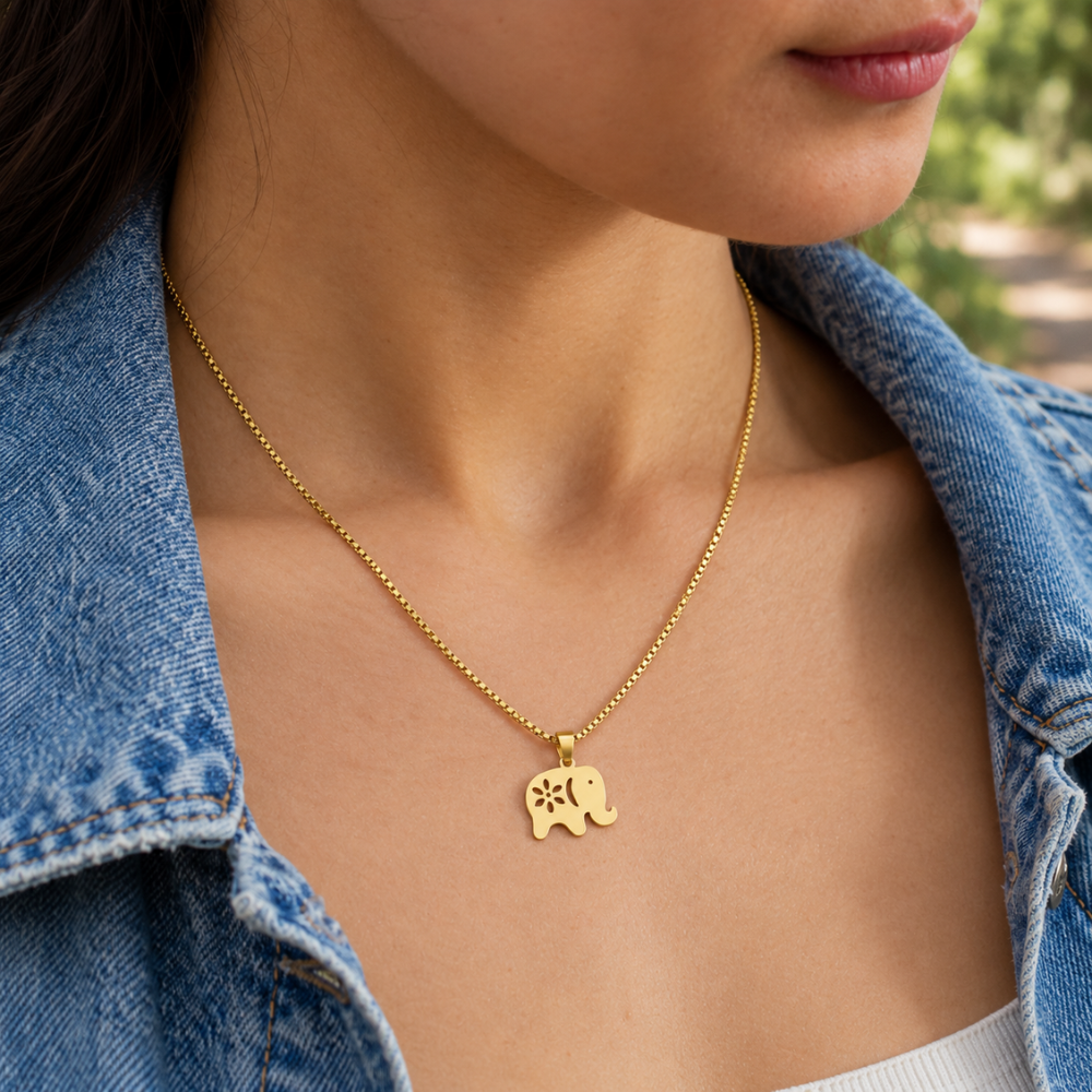 Wildflower Elephant Pendant