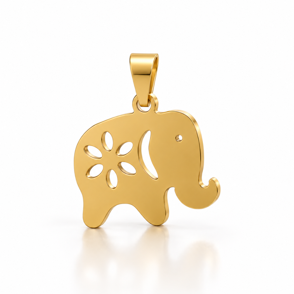Wildflower Elephant Pendant