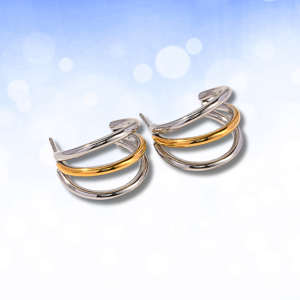 STELLAR THREE TONE STUDS