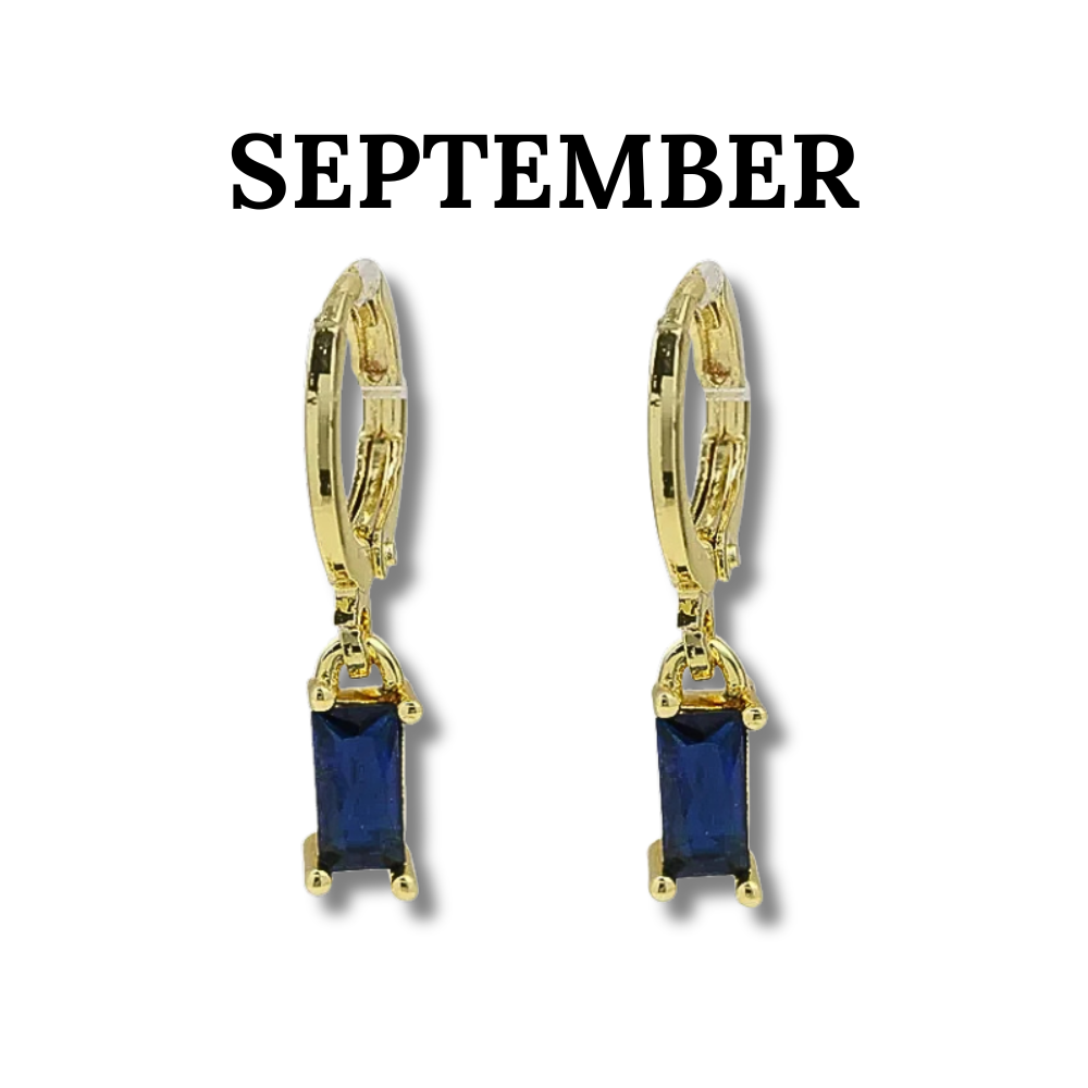 AURORA BIRTHSTONE HOOPS