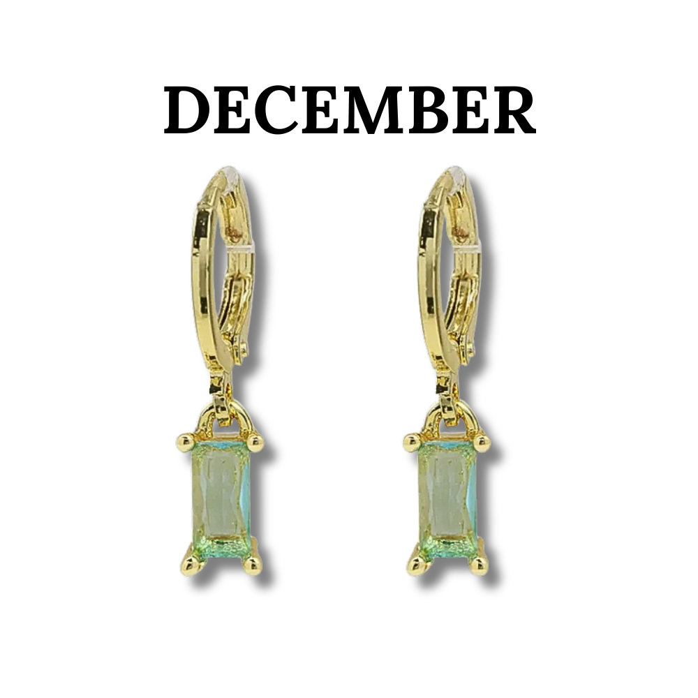 AURORA BIRTHSTONE HOOPS